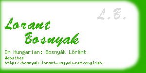 lorant bosnyak business card