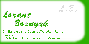 lorant bosnyak business card